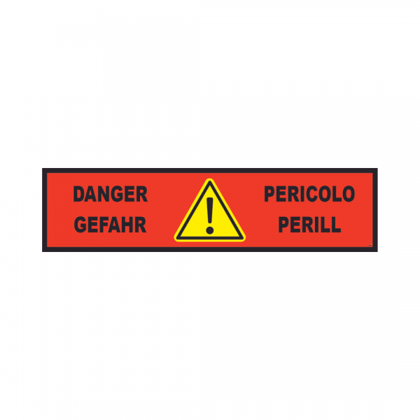 Banderole horizontale 2000X500 "DANGER" ! FR-DE-IT-CA  # MONTEE BANH013-M
